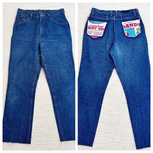 LEE RIDER Vintage Women’s 13 Long Blue Jeans 1970’s Jim Dandy Hominy Grits Grain